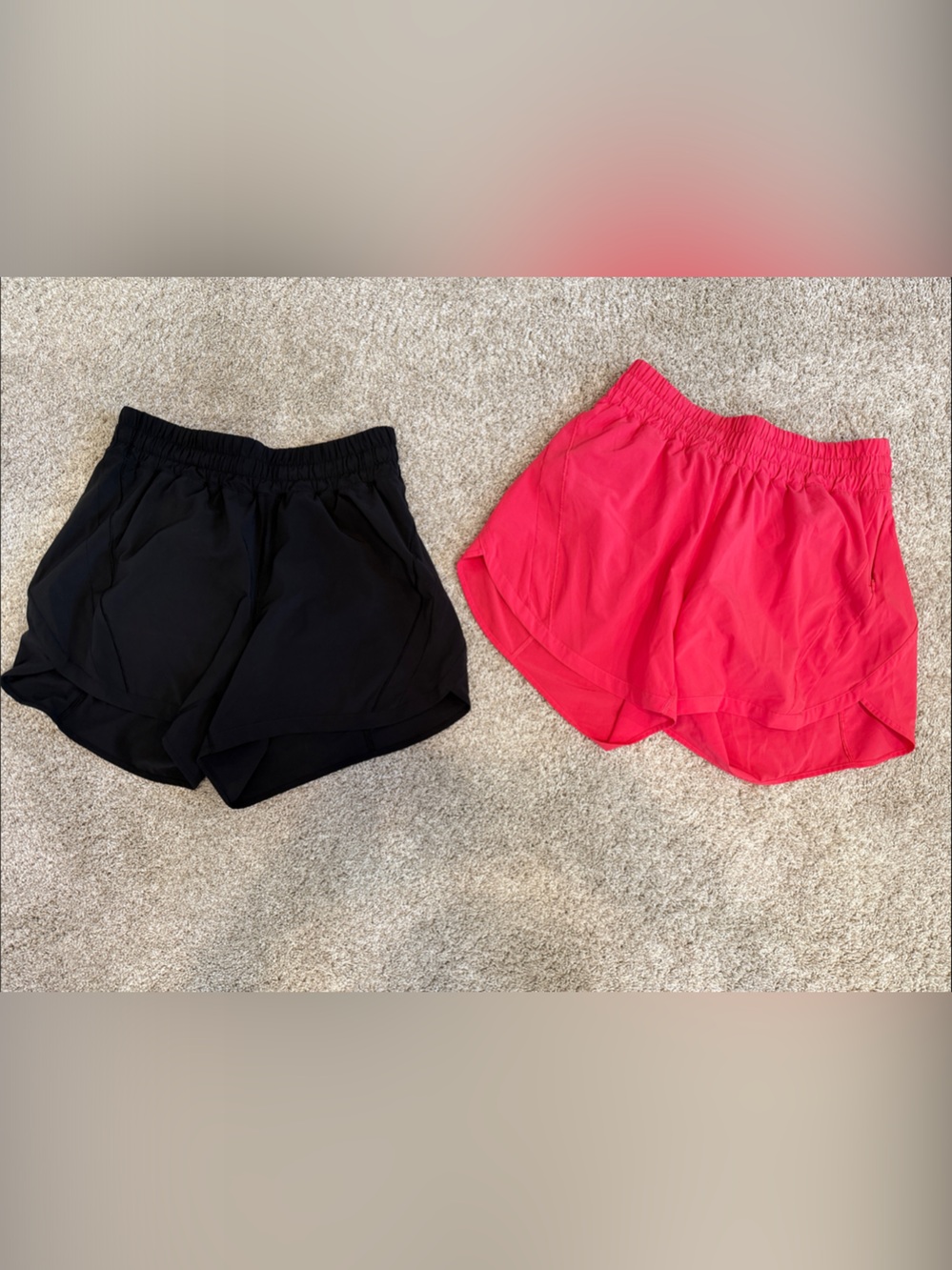 lululemon athletica Black & Bright Pink Two-Pair Athletic Shorts